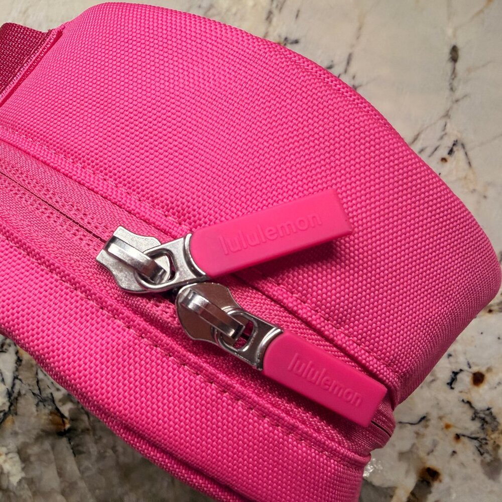 Lululemon "Be Happy" Daily Essentials Mini Pouch - Pink/Smiley - Picture 4 of 7